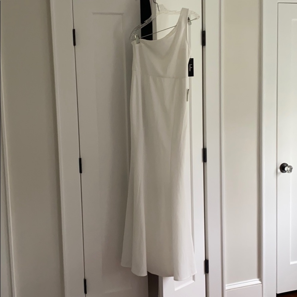 Lulus White One Shoulder Gown